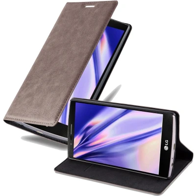 Afbeelding van Cadorabo Hoesje geschikt voor LG G4 / PLUS in KOFFIE BRUIN Beschermhoes met magnetische sluiting, standfunctie en kaartvakje Book Case Cover Etui