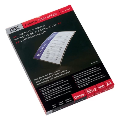 Image de GBC HighSpeed Pouch 2X125mic Gloss pack de 100 brillant pochettes plastifiées
