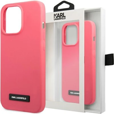 Afbeelding van Karl Lagerfeld KLHCP13SSLMP1PI iPhone 13 mini 5.4 hardcase fuchsia/fuchsia siliconen plaquette