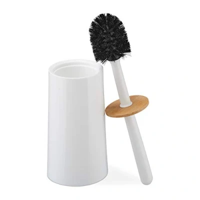 Afbeelding van Relaxdays WC borstel met houder toiletborstelhouder toiletborstel closetborstelset wit