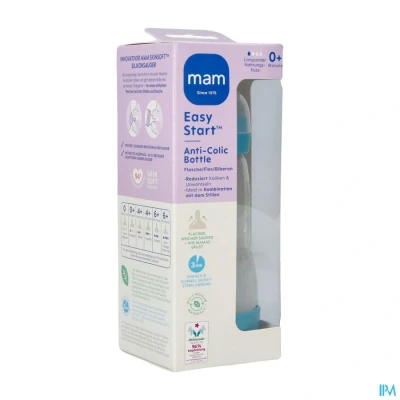 Image de Mam Biberon Easy Start A/colique Matt Bleu 260ml