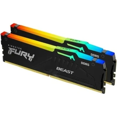 Afbeelding van Kingston 64GB DDR5 5200MT/S CL36 DIMM (2 x 32GB, 5200 MHz, RAM, 288 pin), Blauw, Rood, Groen