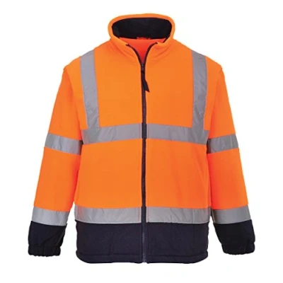 Afbeelding van Fleece jack Hi Vis Oranje/blauw Maat L