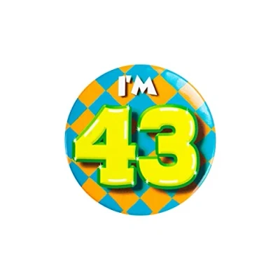 Afbeelding van Paper Dreams Button 43 jaar 55mm