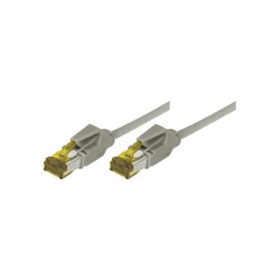 Afbeelding van Tecline Patchkabel S/FTP, PiMF, Cat 6a, grijs, 2,0 m Voor 10 Gigabit/s, halogeenvrij, met Draka kabel en (S/FTP, CAT6a, 2 m), Netwerkkabel