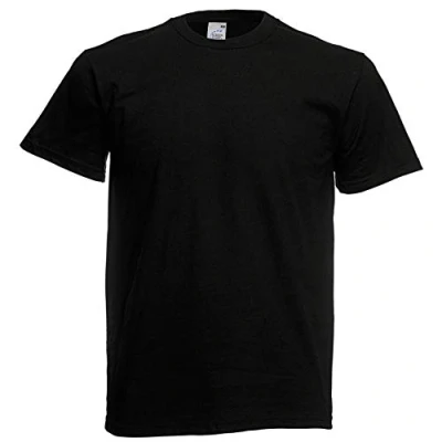 Afbeelding van Fruit of the Loom Origineel T shirt voor heren, zwart.