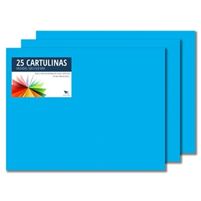 Afbeelding van Raylu Paper® Doos 50 x 65 cm, 25 stuks, 180 g/m², karton ideaal voor knutselen, kantoor, tekenen, origami (Maledivenblauw)