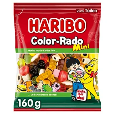 Afbeelding van Bonbon HARIBO Color Rado Minis Dragees Bonbons Totaal 160 g