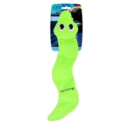 Afbeelding van AFP K Nite Glowing Eel Hondenspeelgoed Met Pieper en kraakmateriaal Glow in the dark 5 x 8 47 cm Groen
