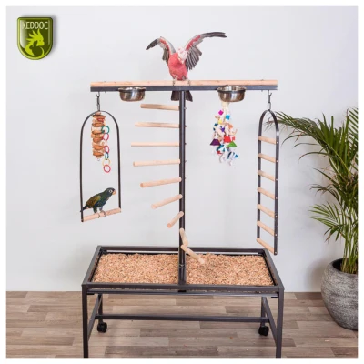 Afbeelding van Keddoc Play Stand Iowa Vogelverblijven 92x54x142 cm Donkergrijs