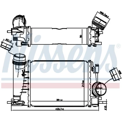 Afbeelding van NISSENS 961521 Intercooler