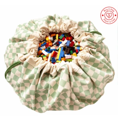 Afbeelding van Play&amp;go speelkleed en opbergzak vichy green