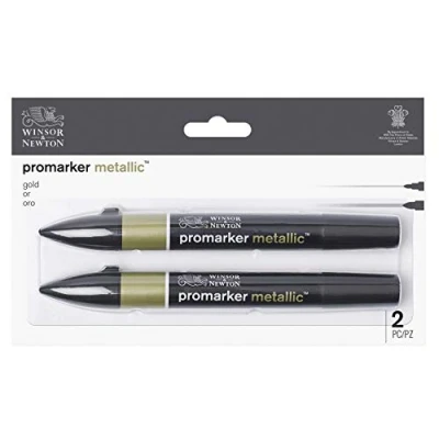 Afbeelding van Winsor &amp; Newton ProMarker gouden viltstiften, 2 stuks
