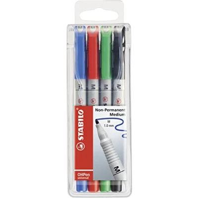 Image de Set de 4 feutres pour films OHPen soluble Stabilo