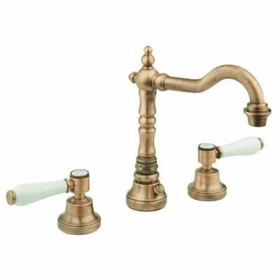 Afbeelding van Wastafelkraan 3 gats Nostalgisch Brons V2160BR