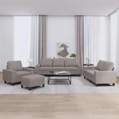 Image de vidaXL Ensemble de canapés 4 pcs taupe tissu3201881