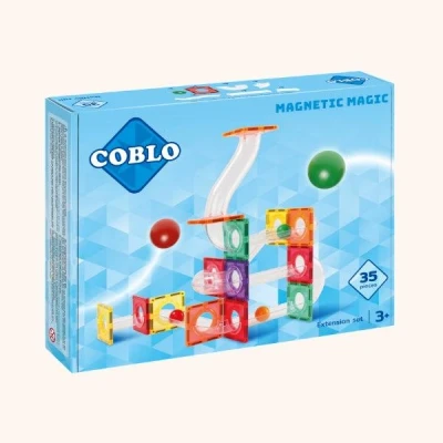 Afbeelding van Coblo Magnetische tegels Knikkerbaan 35 stuks
