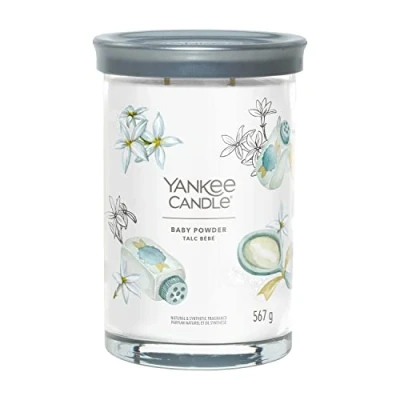 Afbeelding van Yankee Candle Geurkaars Large Tumbler met 2 lonten Baby Powder 15 cm / ø 10