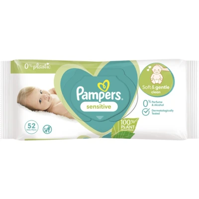 Afbeelding van Pampers Sensitive billendoekjes babydoekjes 52 stuks