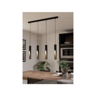 Afbeelding van BARBOTTO hanglamp GU10 Zwart, Bruin Staal EGLO