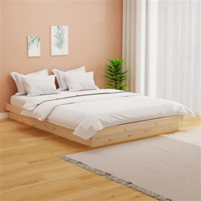 Afbeelding van Bedframe massief hout wit 150x200 cm 5FT King