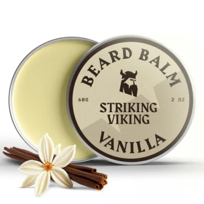 Afbeelding van Vanille Viking baardbalsem stylus, versterkt en verzacht baarden snorharen natuurlijke baardverzorgingswas met biologische sheaboter, theeboomolie, arganolie jojoba olie vanillegeur
