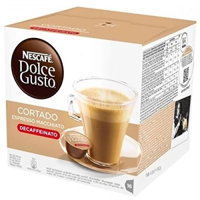 Afbeelding van Koffiecapsules Nescafé Dolce Gusto 7613033494314 Espresso Macchiato Decaffeinato (16 uds)