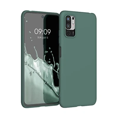 Afbeelding van kwmobile telefoonhoesje geschikt voor Xiaomi Redmi Note 10 5G Hoesje smartphone Back cover in blauwgroen