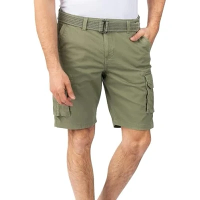 Afbeelding van riverso RIVJoko Cargoshorts voor heren, stretch, met riem, regular fit, S, M, L, XL, XXL, 3XL, 4XL, 5XL, grijs.