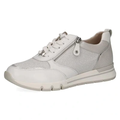 Afbeelding van Caprice Sneakers laag, Dames, Maat: 38, White silver Leer en imitatieleer