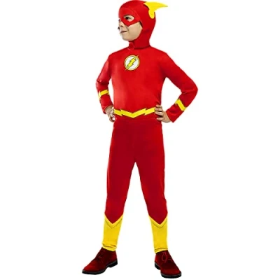 Afbeelding van FUNIDELIA The Flash kostuum voor jongens Maat: 122 134 cm Rood