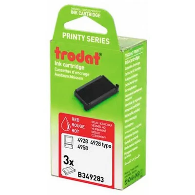 Image de Pack carton 3 cassettes encrage 6/4928 Encre rouge Trodat