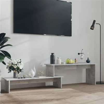 Afbeelding van vidaXL Tv meubel 180x30x43 cm spaanplaat betongrijs