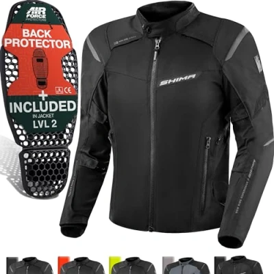 Afbeelding van SHIMA Rush 2.0 Waterproof Zwart Textiele Motorjas Maat XL Jas