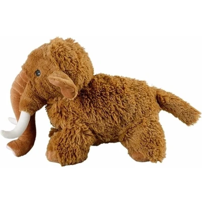 Afbeelding van Magnetron warmte knuffel mammoet bruin 35 cm Heatpack/coldpack Warmteknuffel lavendel geur Prehistorische dieren mammoeten knuffels Dierenknuffels