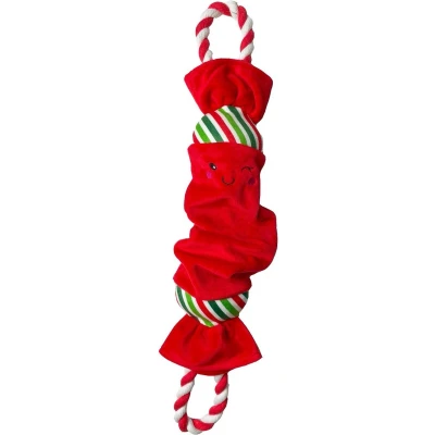 Afbeelding van Happy pet top n tail ropee christmas cracker rood 50x9x6 cm