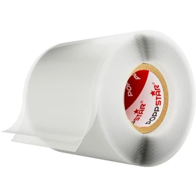 Afbeelding van Poppstar Nastro van siliconen, 1 x 3 m, zelfnivellerend, zelfvulkaniserend per riparazione (acqua, aria) isolatie en neusring, breedte 50 mm, transparant