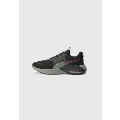 Afbeelding van Puma NOVA Unisex Trainingsschoen, Maat: 37.5, Black/cool dark gray/team regal red Imitatieleer/ textiel