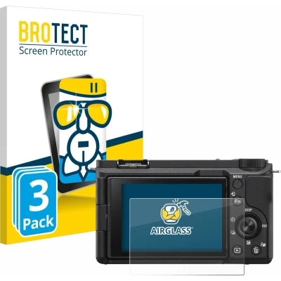 Afbeelding van BROTECT Screenprotector voor Sony Alpha ZV E10 II Folie Beschermfolie Beschermglas transparant (3 Stuks)