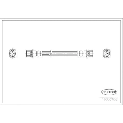Afbeelding van CORTECO 19032108 Remslang Achteras 280 TOYOTA: Corolla VIII Compact