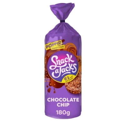Afbeelding van Snack A Jack Choc Chip Jumbo Rice Cakes 180 g