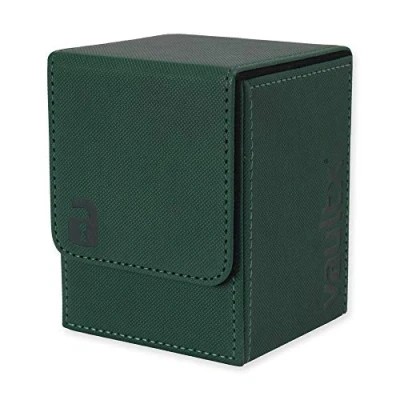Afbeelding van Vault X ® Large eXo Tec Premium Deck Box Groot formaat Opbergbox voor kaarten met meer dan 100 vakjes PVC vrije kaarthouder TCG (Groen)