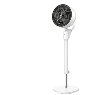 Afbeelding van Dreo Stille staande ventilator, oscillerend luchtvolume, 1444 m3/uur, 3 standen, 6 uur timer, met afstandsbediening, luchtcirculatie in minuten, voor slaapkamer, geurfunctie