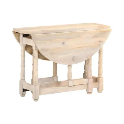 Afbeelding van Eettafel rond 110x76 cm massief mangohout