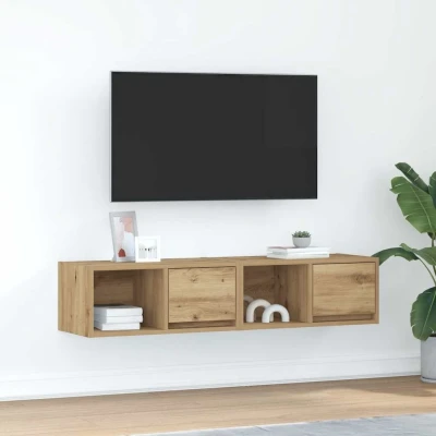 Afbeelding van vidaXL Tv meubelen 2 st 60x31x25,5 cm bewerkt hout artisanaal eiken