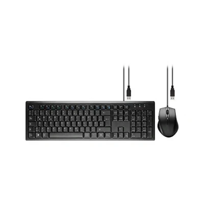 Afbeelding van Goobay USB toetsenbord en muis set (NL, Bedraad), Toetsenbord, Zwart