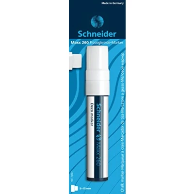 Afbeelding van krijtmarker Schneider Maxx 260 op blister wit S 72607