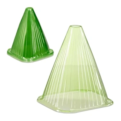 Afbeelding van Relaxdays plantenhoed set van 10 plantenbescherming vorst 22 x 19 cm pvc groen