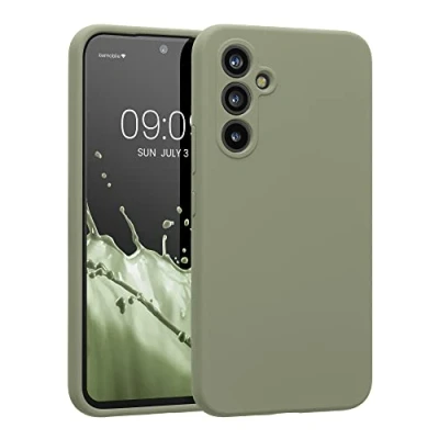 Afbeelding van kwmobile telefoonhoesje geschikt voor Samsung Galaxy A54 5G TPU backcover met siliconen coating Smartphone case in grijsgroen