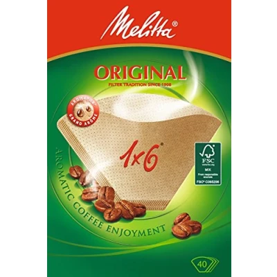 Afbeelding van Melitta Filters 1X6 40 Stuks Bruin